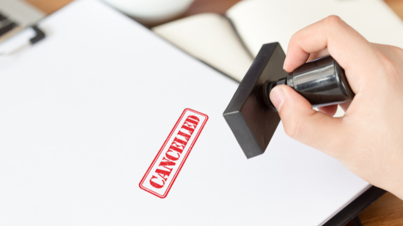 Canceled stamp on paper